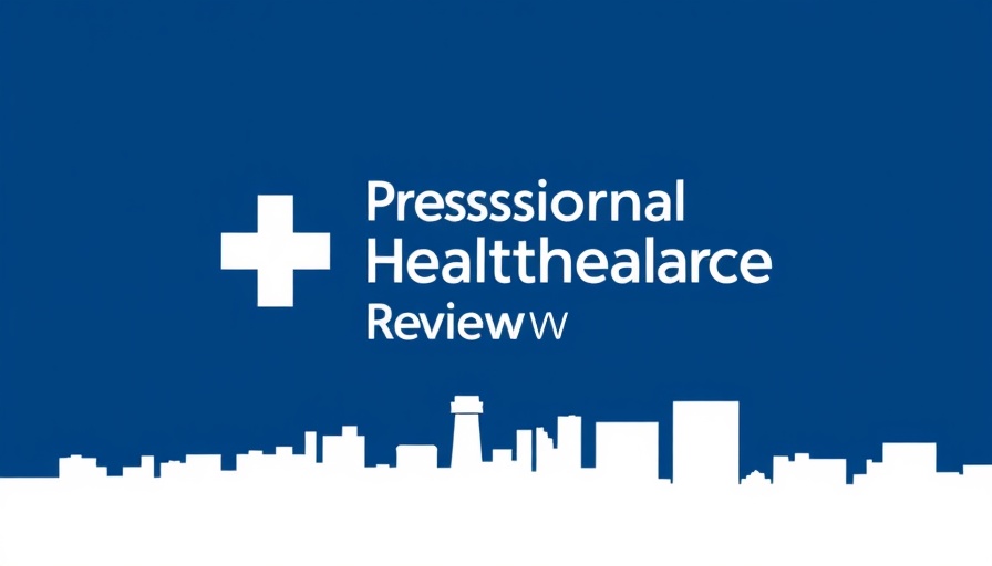 Senate tariff decision and healthcare review logo on blue background.
