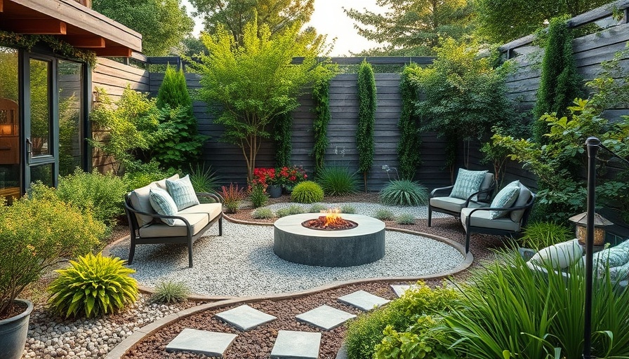 Modern garden edging design ideas with diverse seating areas and fire pits.