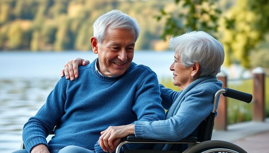 Elderly couple near a lake, highlighting Dual Eligible Special Needs Plans.