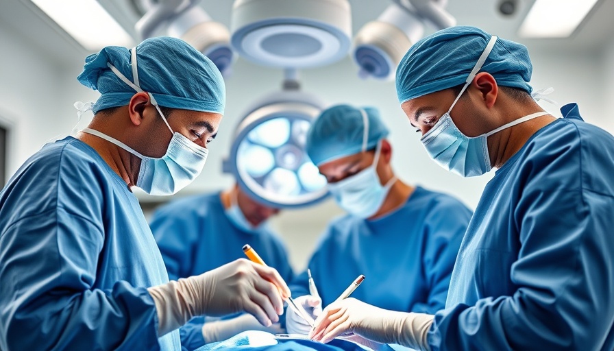 Surgeons performing laparoscopic bariatric surgery for heart health benefits