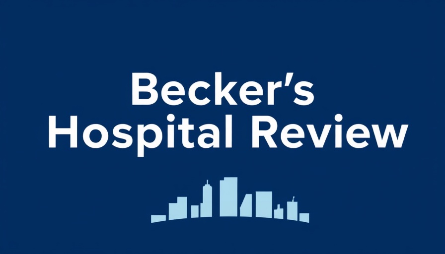 Becker's Hospital Review logo with cityscape silhouette