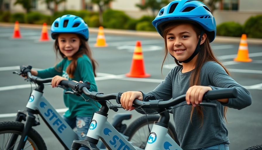 eBike safety classes in Huntington Beach with young girls.