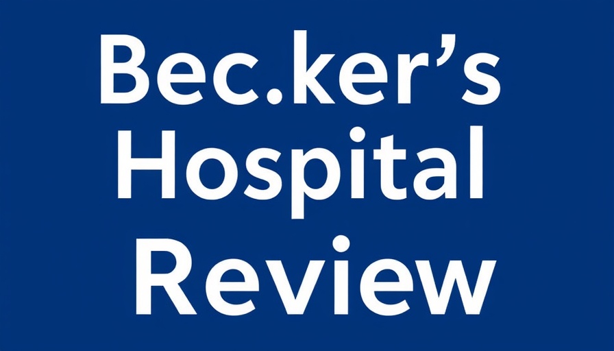 Becker's Hospital Review logo with city skyline silhouette.
