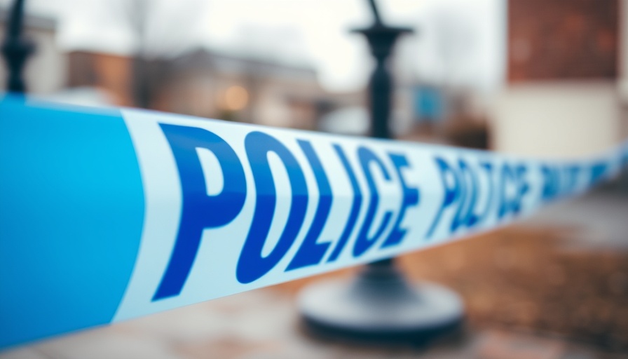 Police tape with blurred background emphasizing security.