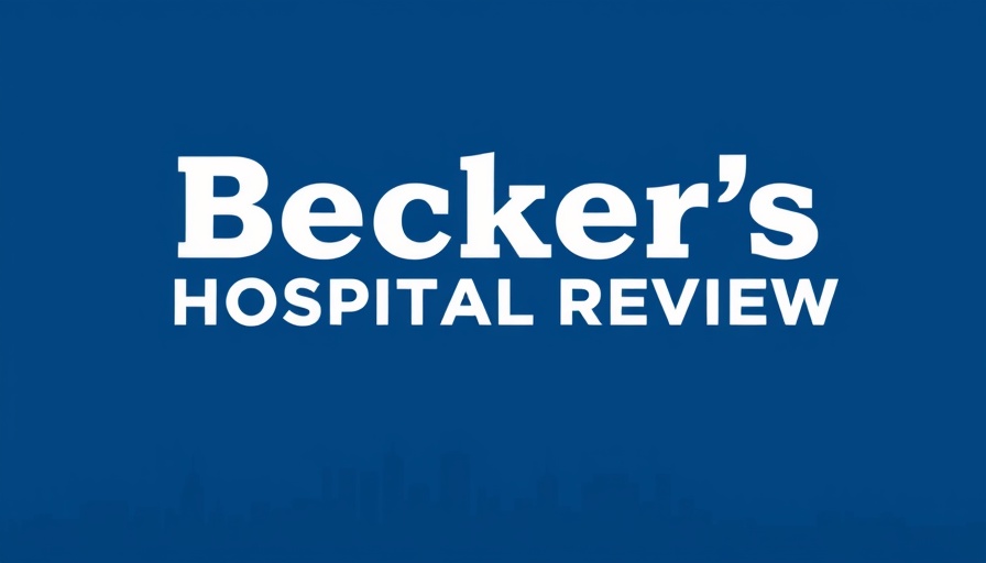 Becker's Hospital Review logo banner with city skyline, related to Arkansas PBM law challenges
