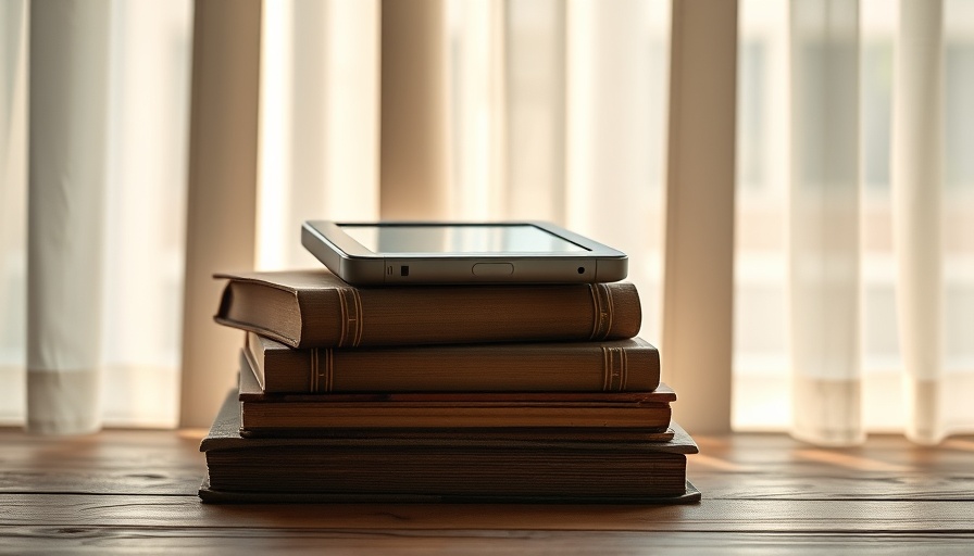 E-reader on vintage books for Senior Planet Book Club votes