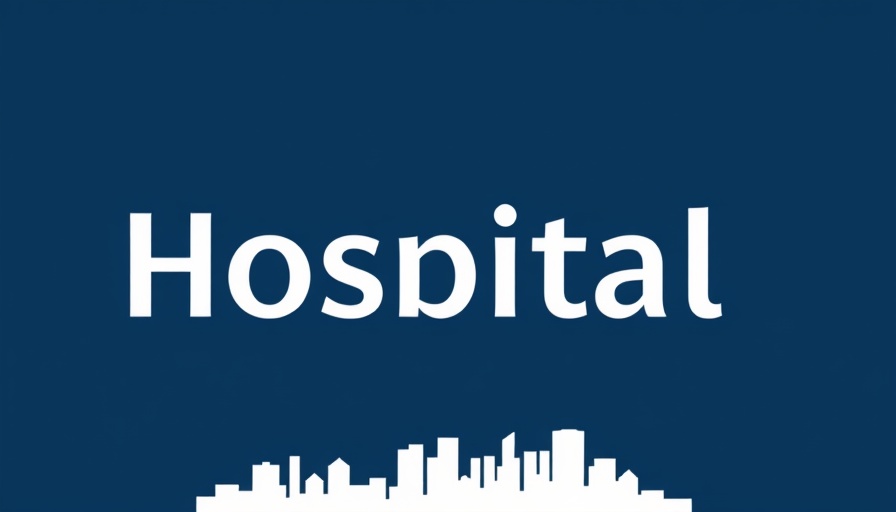Modern logo for hospital publication on dark blue background, related to children's MMR vaccination rates.
