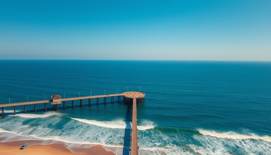 Huntington Beach City Council Meeting Insights: Aerial view of pier June 3, 2025.