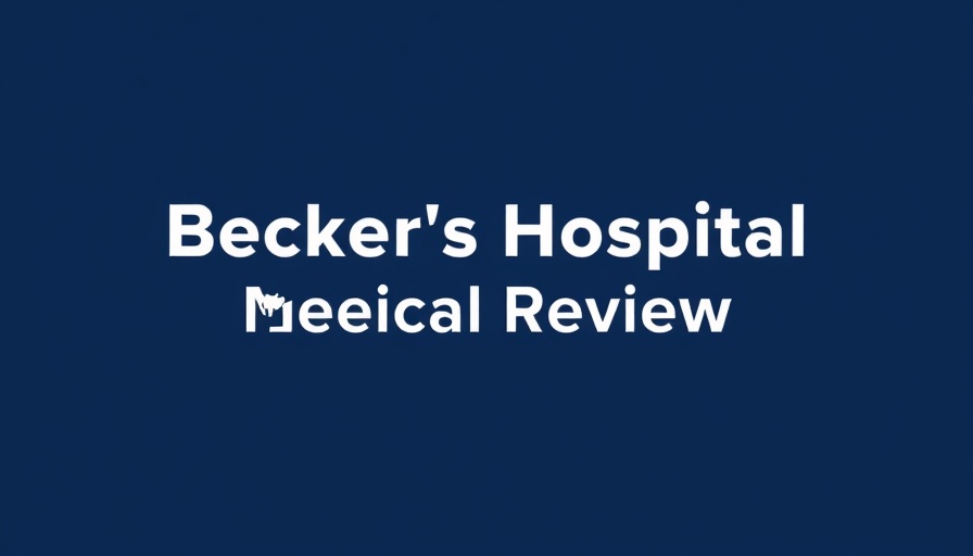 Becker's Hospital Review banner with cityscape background
