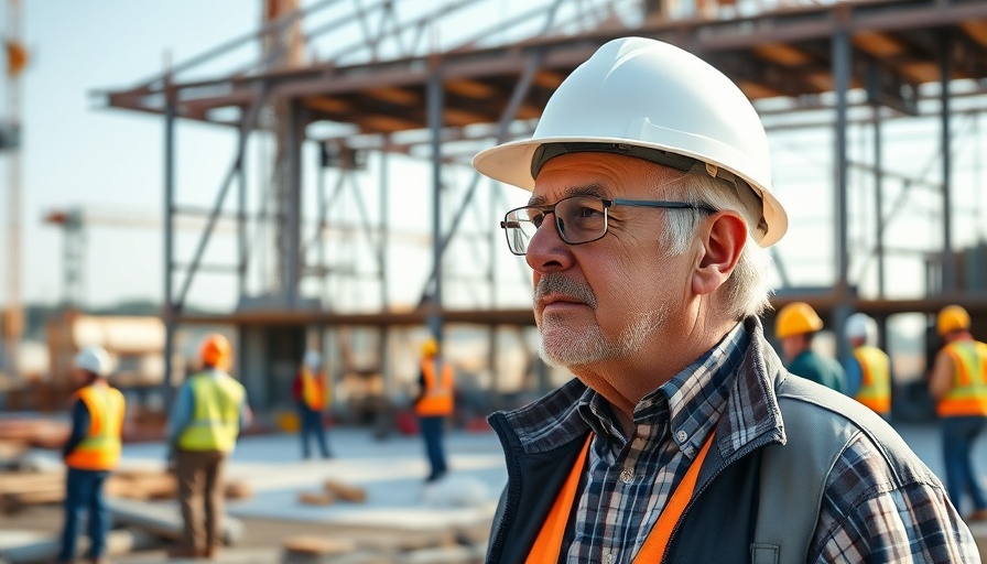 Construction site overseer observing workers, failure of CORE Special Projects.