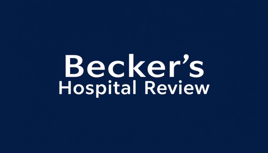 AI in healthcare featured in Becker's Hospital Review logo with cityscape.