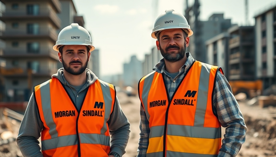 Morgan Sindall workers on a construction site.
