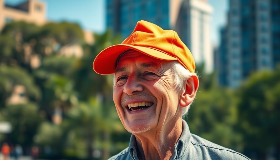 Older man in orange cap enjoying day outdoors, Health Coverage for Older Immigrants