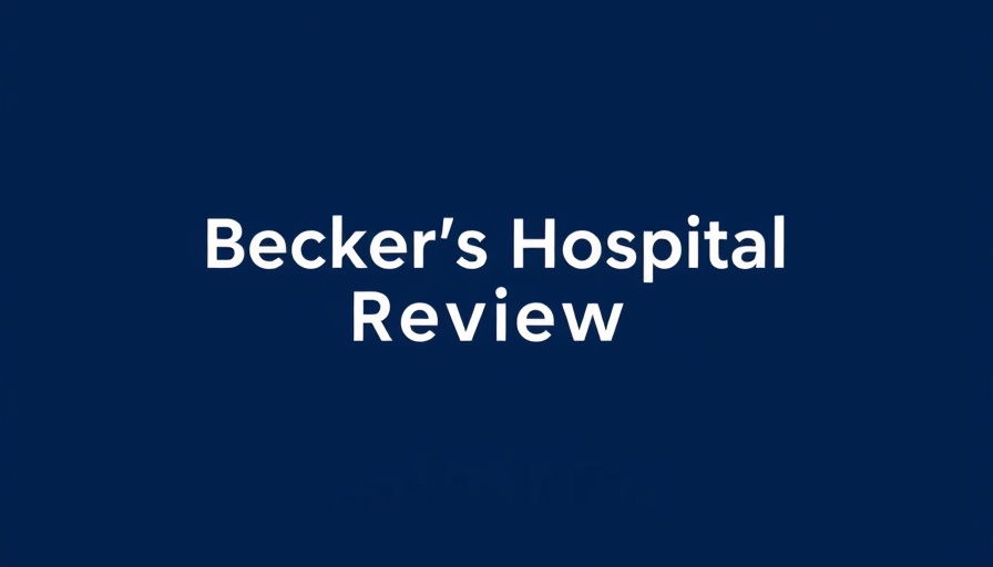 Becker's Hospital Review logo on a blue background.