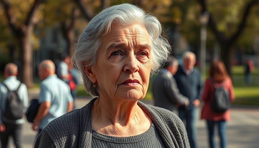 Elderly woman in park contemplating Medicaid work requirements