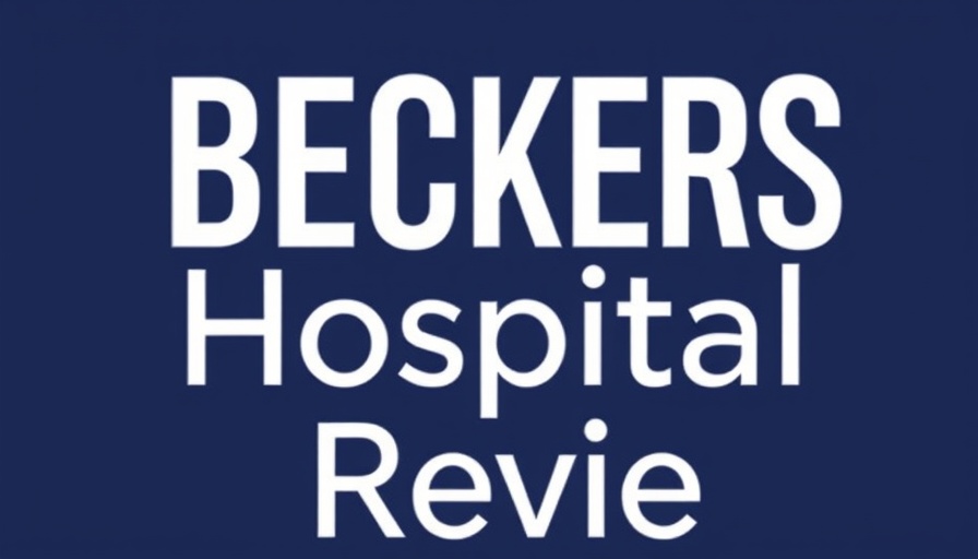 Minimalist navy cover for hospital review publication