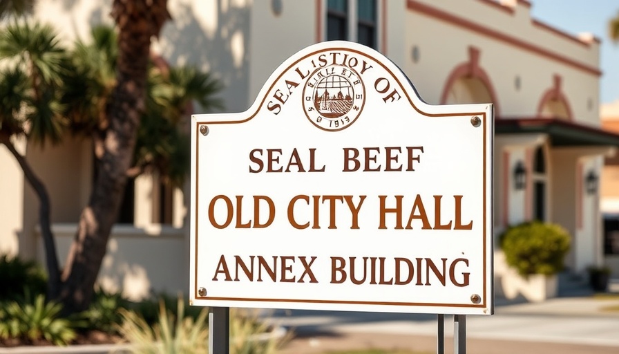 Seal Beach Annex Building sign, Patrick Gallegos city manager