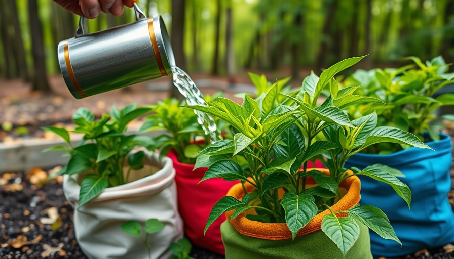 Pepper plants in grow bags demonstrate watering methods compared to when to plant lavender from seeds or seedlings.