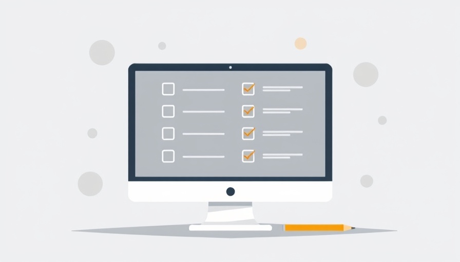 Illustration of digital checklist on computer screen for latest medical news.