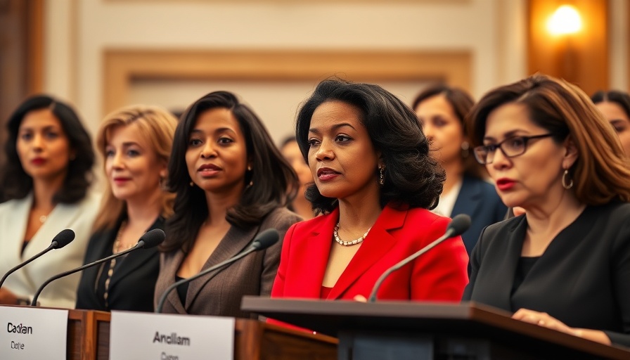 Diverse women in political debate about California immigration health care cuts.
