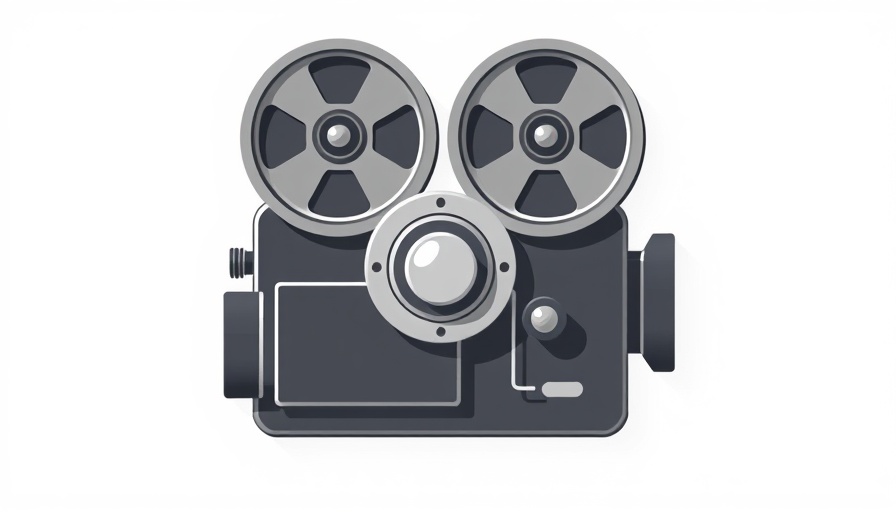 AIHR Open House film camera icon, minimalistic design.