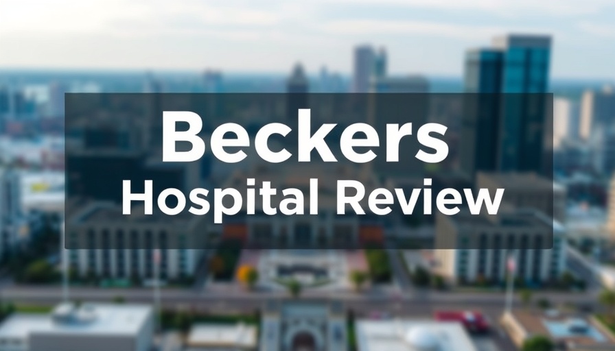 Becker's Hospital Review text, HCA Healthcare leadership changes backdrop.
