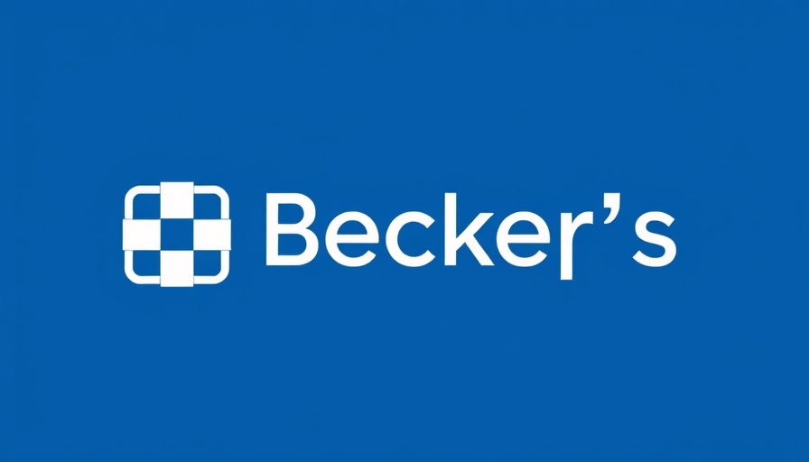 Becker's Hospital Review logo on blue background.