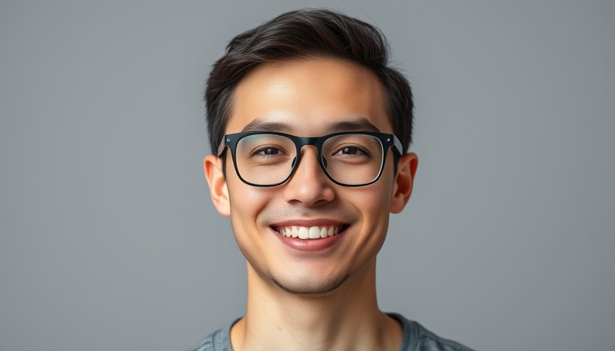 Person with glasses smiling warmly in a portrait photo.