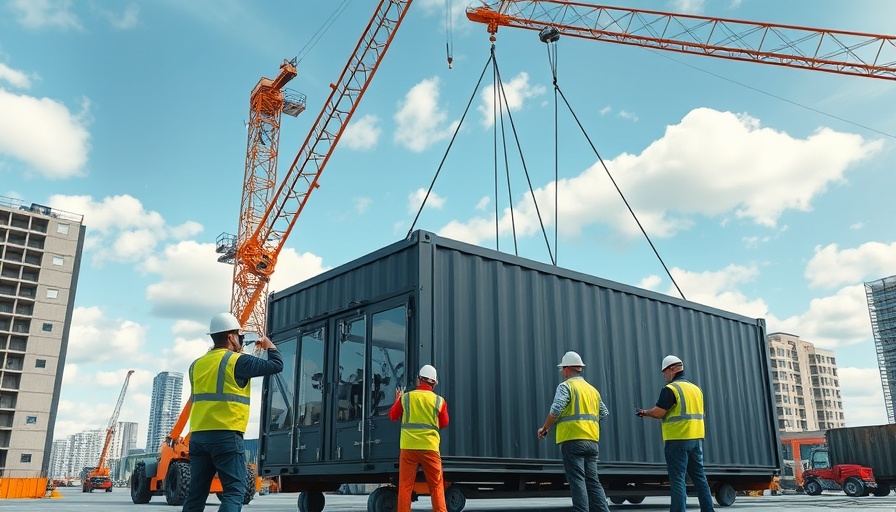 Elements Europe modular unit at construction site amid supply chain issues.