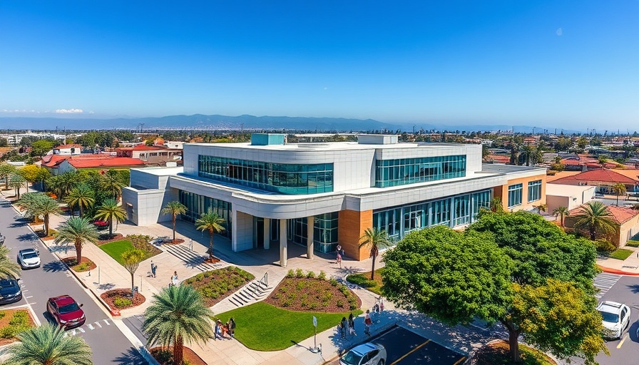 Huntington Beach Central Library 50 years celebration aerial view.