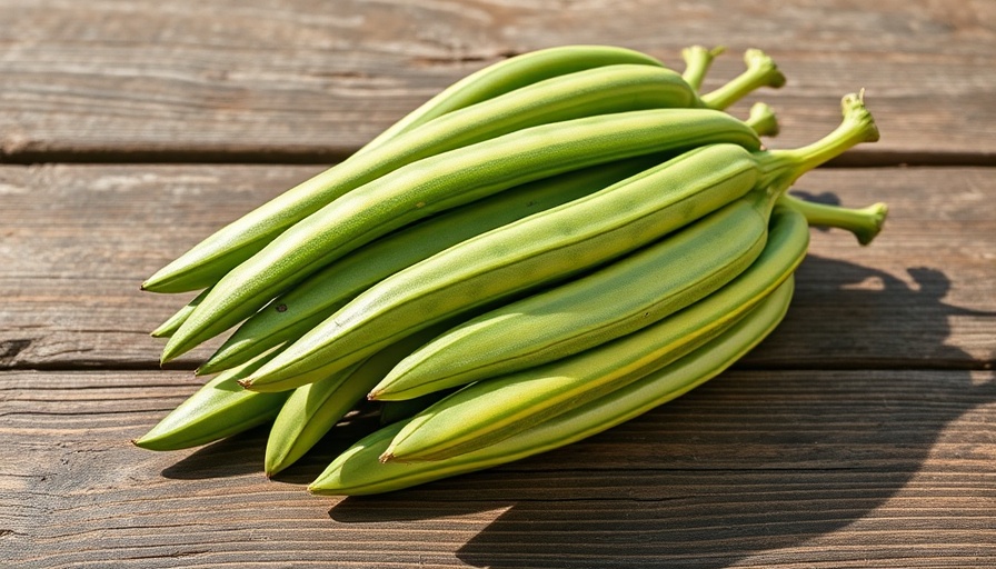 Rattlesnake pole beans on wooden table showing growth guide.