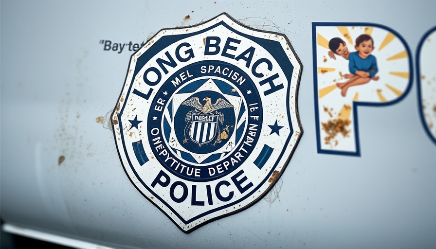 Long Beach Police Department emblem on vehicle.