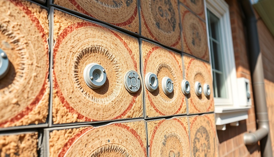 Exterior wall insulation with visible fixings amid UK scandal.