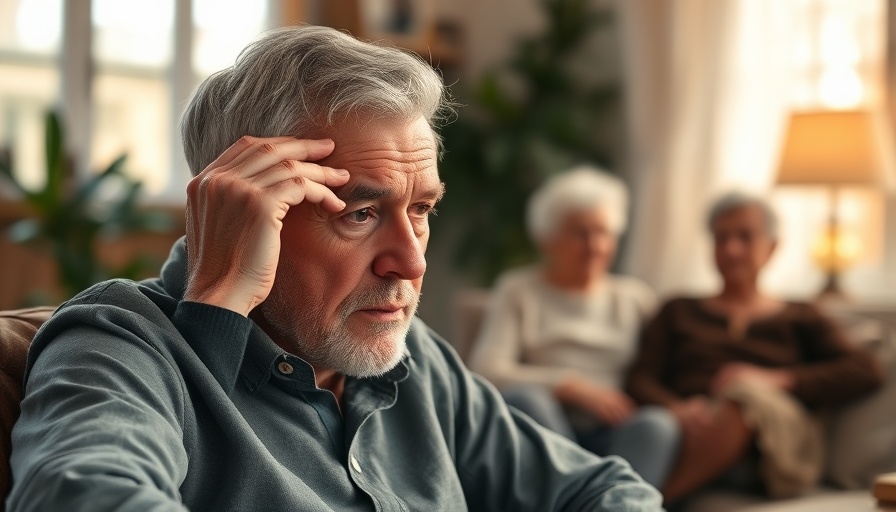 Intimate scene of thoughtful older couple at home.