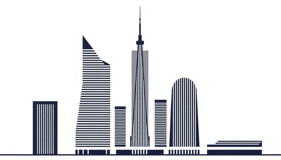 Vector skyscraper illustration for Gateway 2 guidelines.