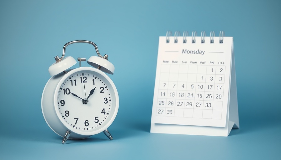 Alarm clock and calendar signify permanent tax policies timeline.