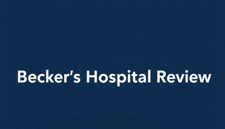 Becker's Hospital Review cover with city skyline.