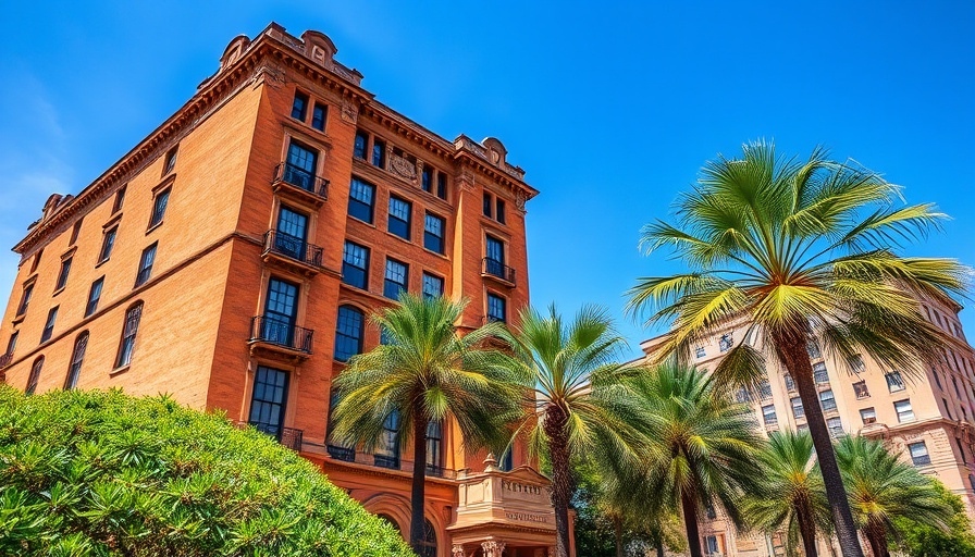 Historic brick building on St. Regis historic tour