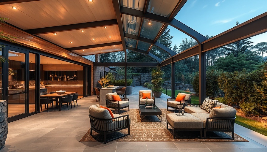 Modern dream patio designs with glass cover and elegant furniture.