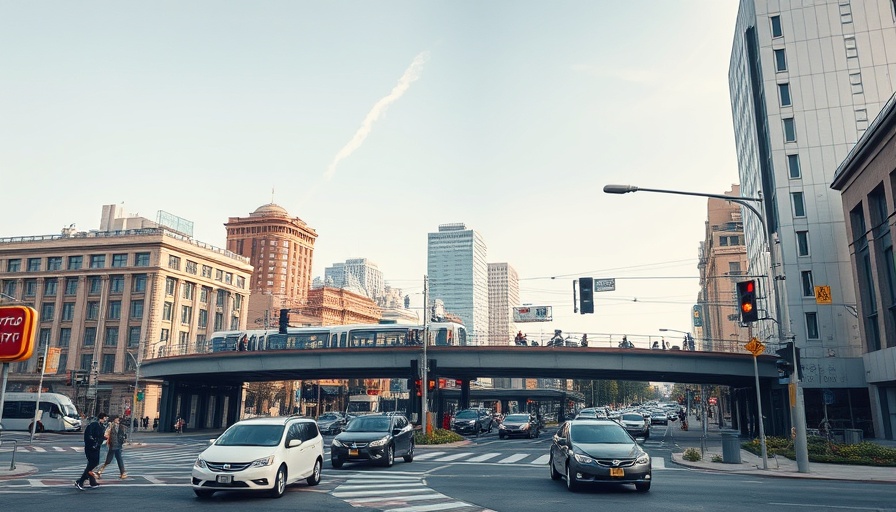 Pacific Avenue redesign Long Beach at urban intersection with metro rail.