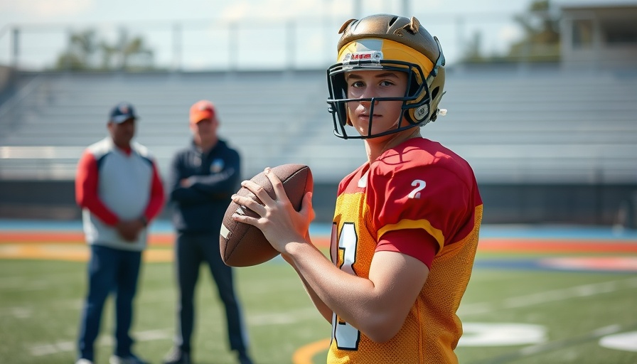 Top high school quarterback in action on field 2025