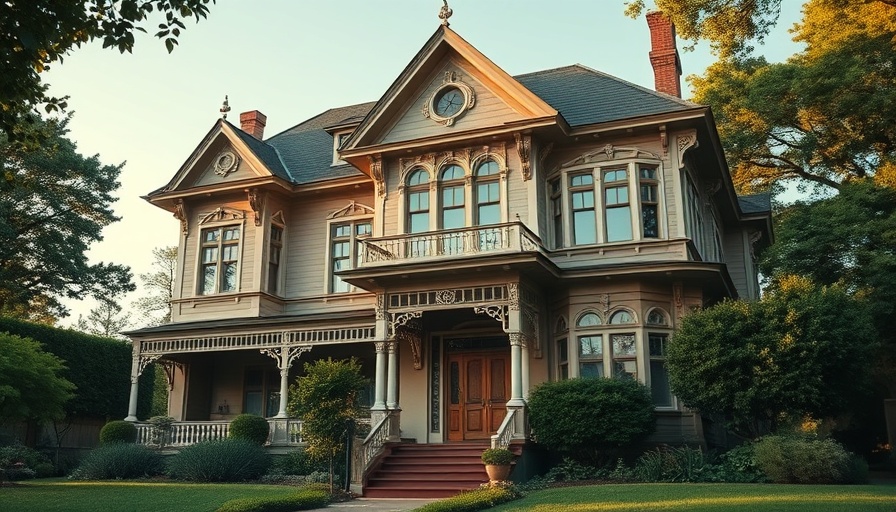 Elegant vintage house with energy efficient design, surrounded by greenery.