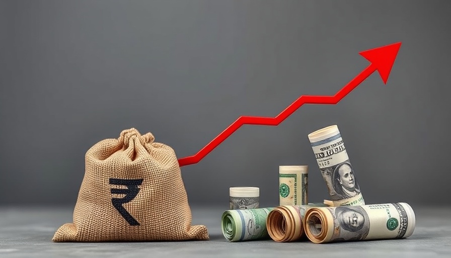 Symbolic image of rising CEO pay in India with rupee sack.