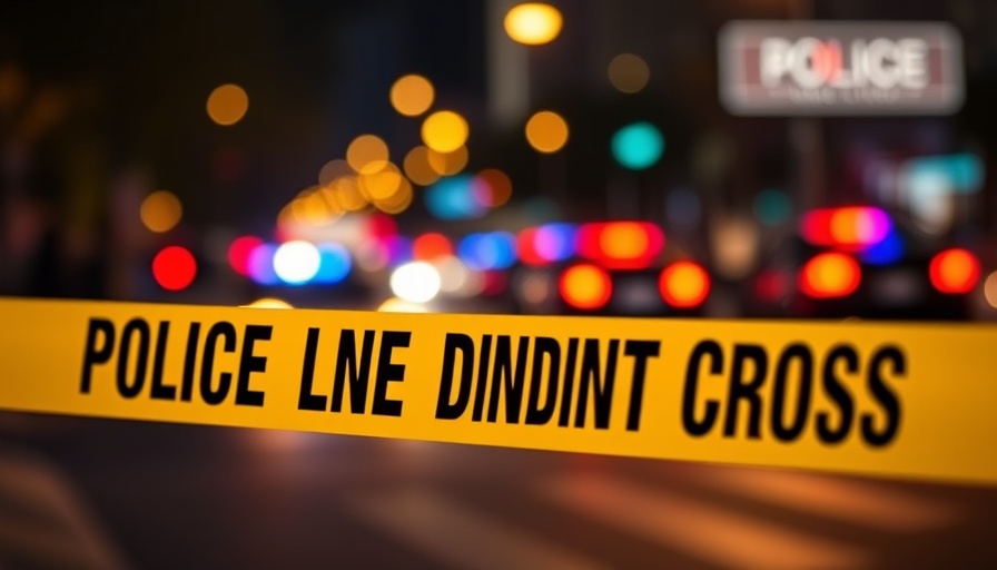 Huntington Beach police shooting scene at night with police tape