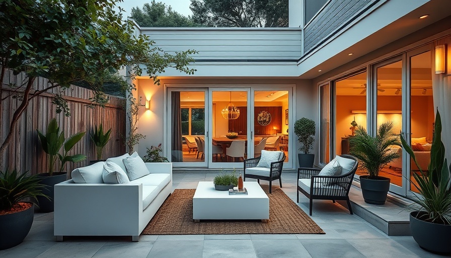 Modern outdoor patio living space design ideas with elegant seating