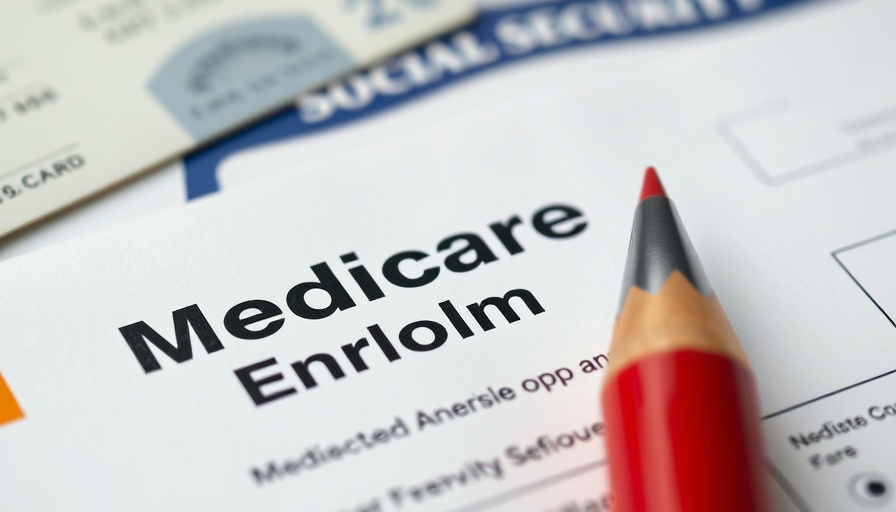 Close-up of Medicare enrollment form with Social Security card and pen, representing Medicare Advantage proliferation.
