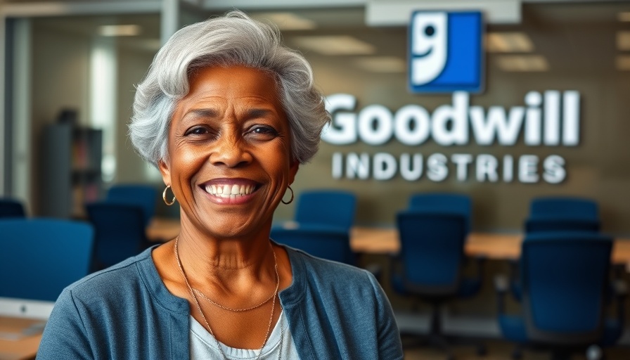 Goodwill Industries technology classes for seniors: Smiling woman in office.
