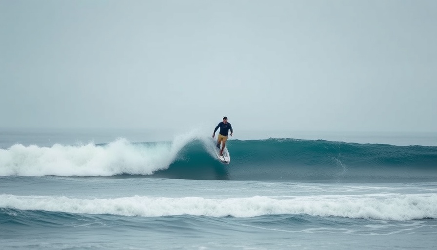Surfer skillfully riding a wave in Costa Rica, misty ocean backdrop.