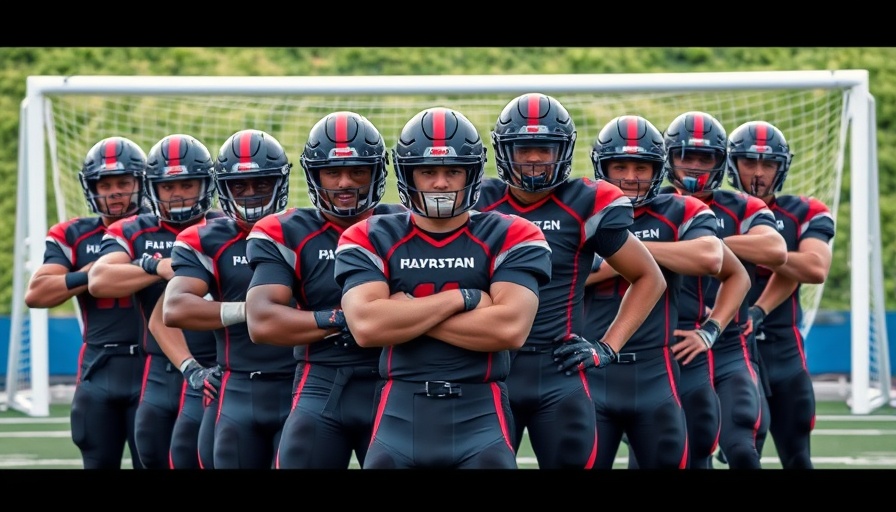 Mater Dei football players showcasing strength and teamwork.