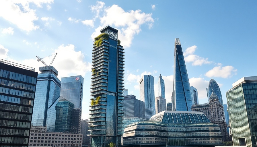 30-storey City of London tower with modern architecture.